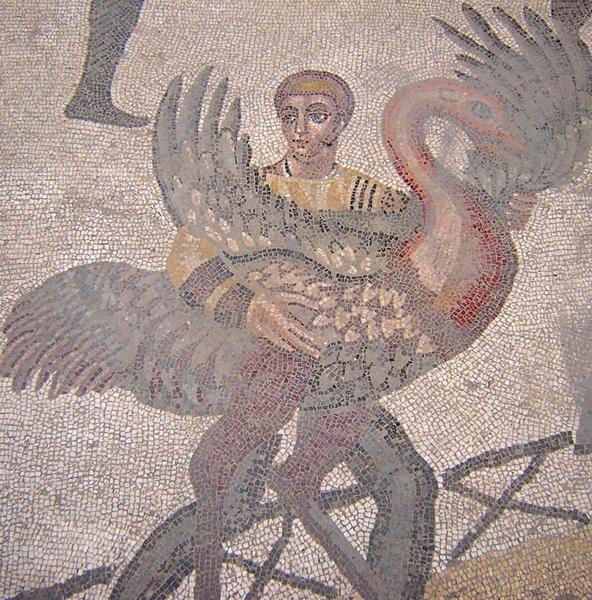 Piazza Armerina, 28 Great Hall, Man with an ostrich