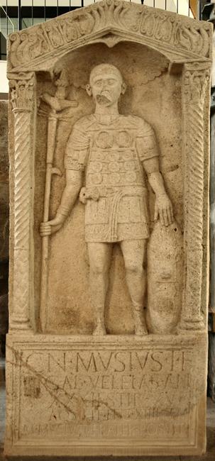 Mainz, Tombstone of Gn. Musius, standard bearer of XIIII Gemina