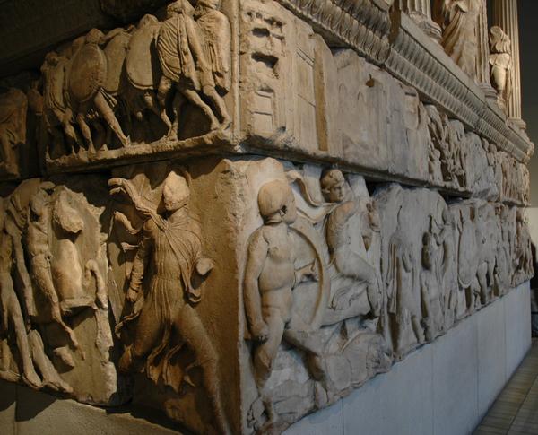 Xanthus, Tomb of the Nereids, Relief of soldiers