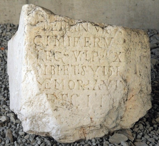 Stara Zagora, Inscription mentioning XXX Ulpia Victrix
