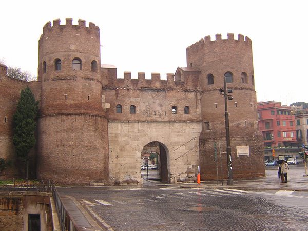 Rome, Aurelian Wall, Gate of St Paul