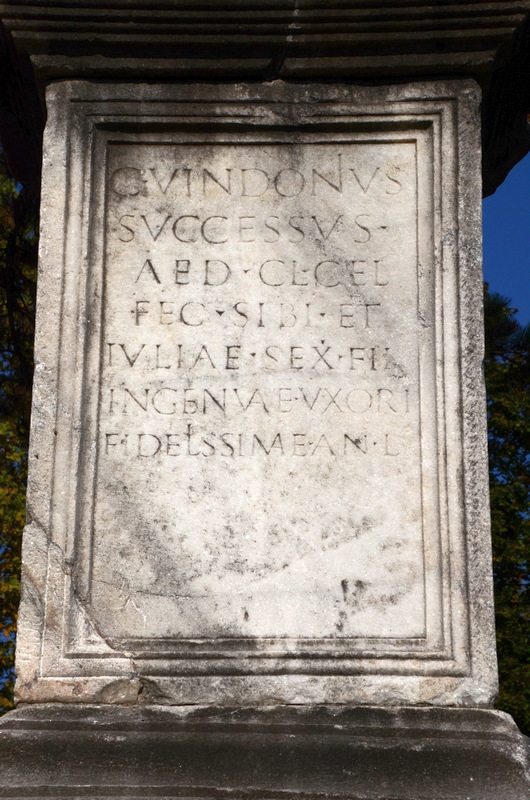 Šempeter, Mausoleum of Vindonius, Inscription