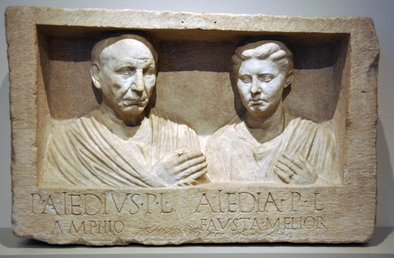 Rome, Via Appia, Relief of P. Aiedius Amphio and Aiedia